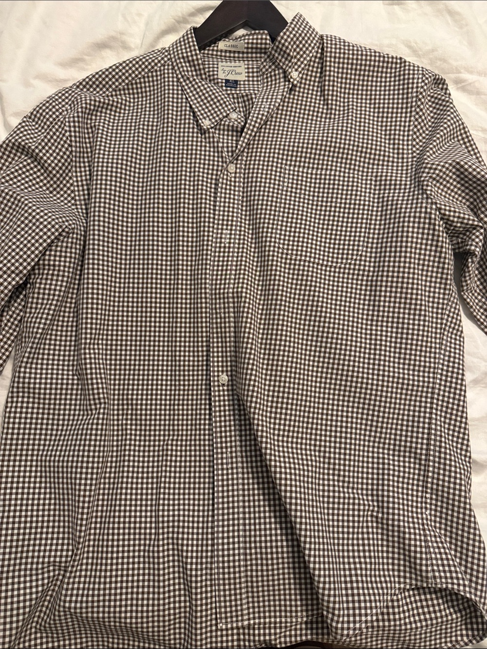 J Crew Men’s Gingham Classic Shirt XL